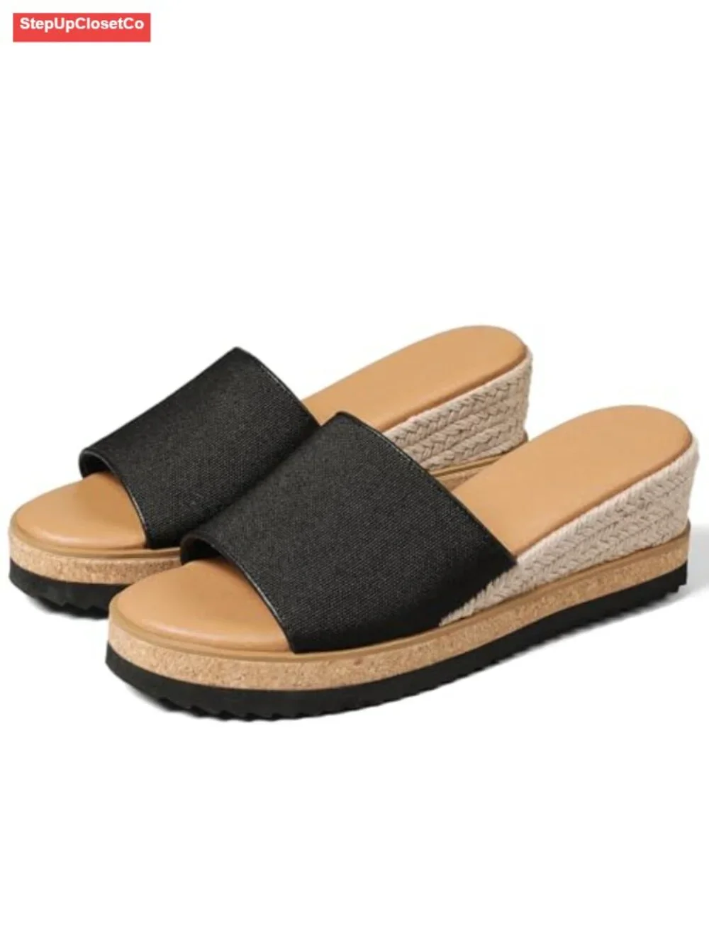 Canvas Espadrille Wedge Sandals Slip On Platform Summer Beach Shoes